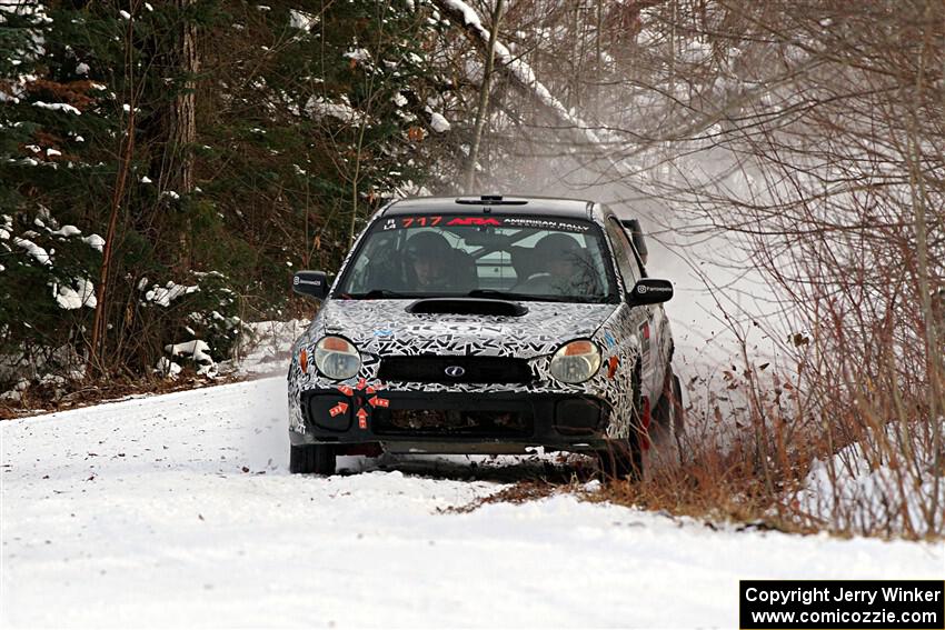 Peter Farrow / Jackson Sedivy Subaru WRX on SS2, Nemadji Trail West I.