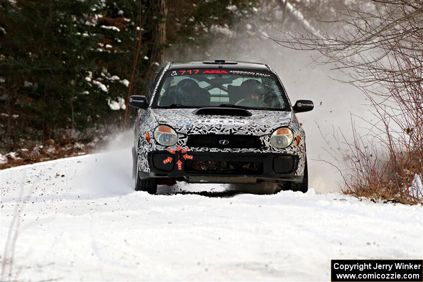 Peter Farrow / Jackson Sedivy Subaru WRX on SS2, Nemadji Trail West I.