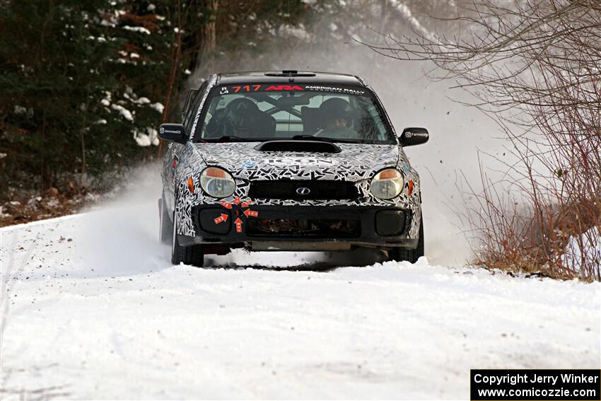 Peter Farrow / Jackson Sedivy Subaru WRX on SS2, Nemadji Trail West I.