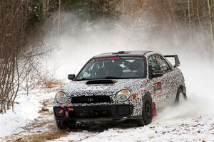 Peter Farrow / Jackson Sedivy Subaru WRX on SS2, Nemadji Trail West I.