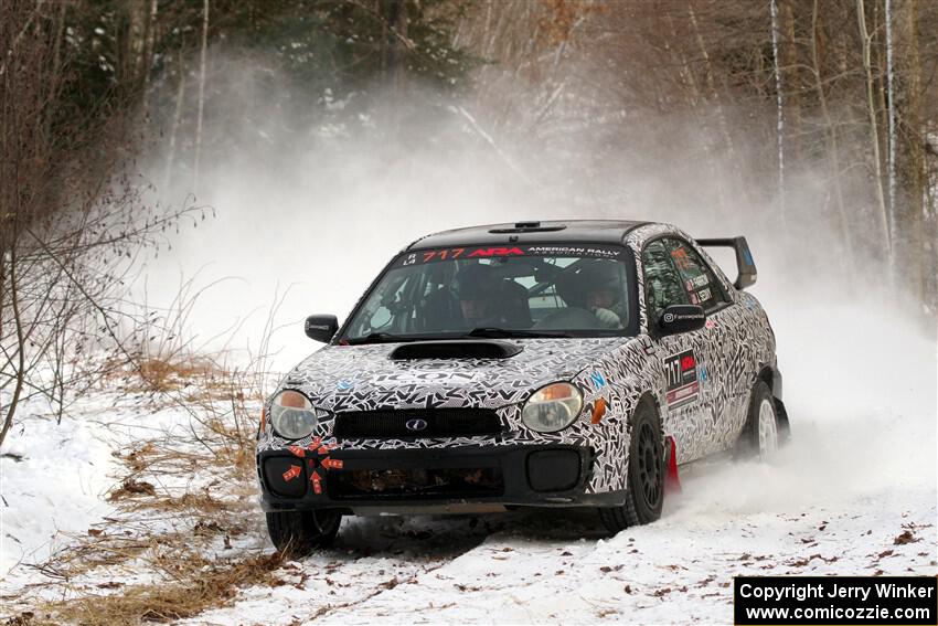 Peter Farrow / Jackson Sedivy Subaru WRX on SS2, Nemadji Trail West I.