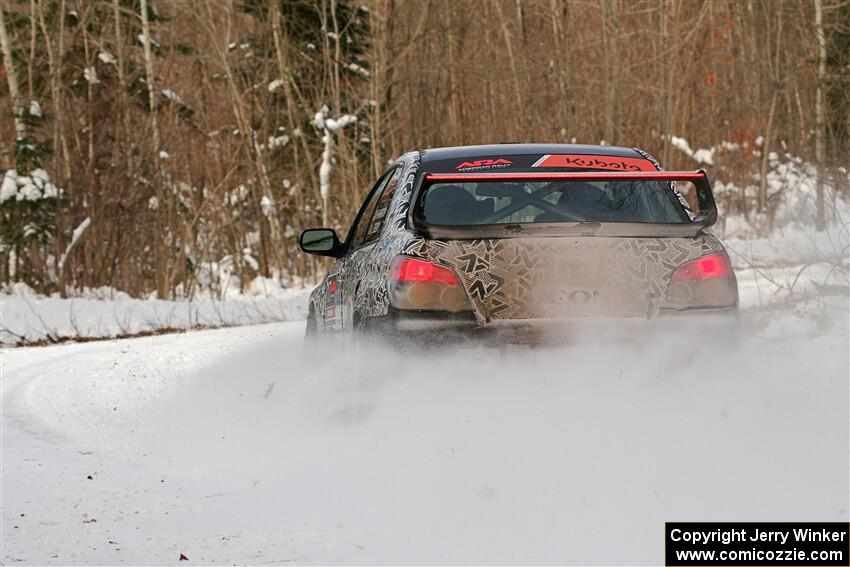 Peter Farrow / Jackson Sedivy Subaru WRX on SS2, Nemadji Trail West I.