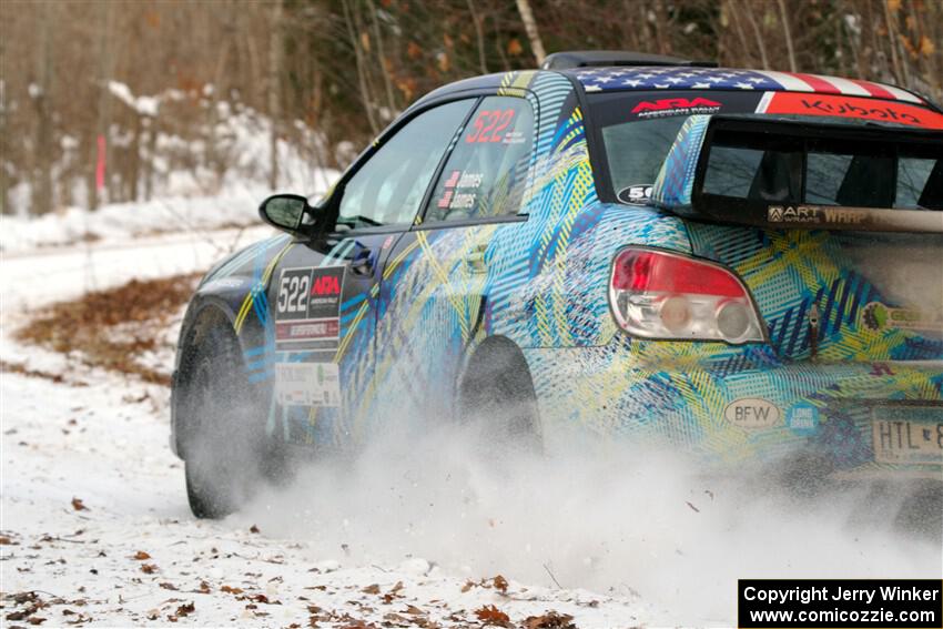 Matt James / Jackie James Subaru Impreza on SS2, Nemadji Trail West I.