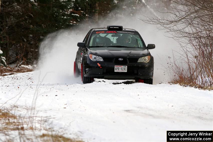 Jonah Becken / Peyton Reece Subaru Impreza 2.5i on SS2, Nemadji Trail West I.