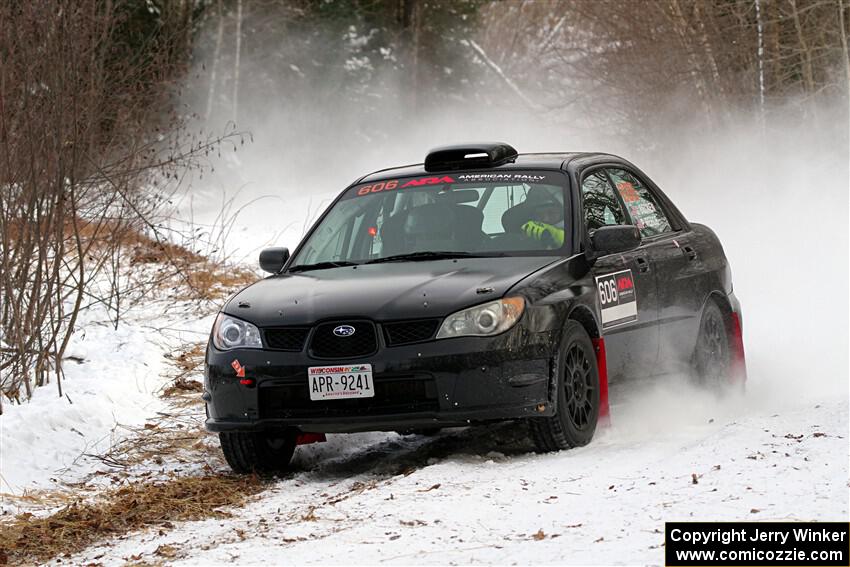 Jonah Becken / Peyton Reece Subaru Impreza 2.5i on SS2, Nemadji Trail West I.