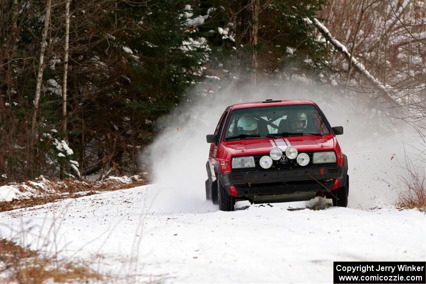 Nino Ortega / Peyton Goldenstein VW GTI on SS2, Nemadji Trail West I.