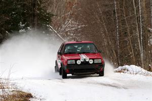 Nino Ortega / Peyton Goldenstein VW GTI on SS2, Nemadji Trail West I.
