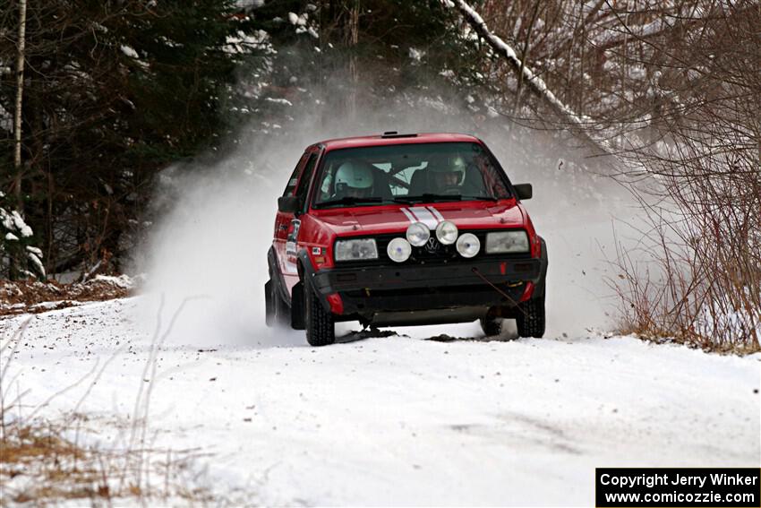 Nino Ortega / Peyton Goldenstein VW GTI on SS2, Nemadji Trail West I.