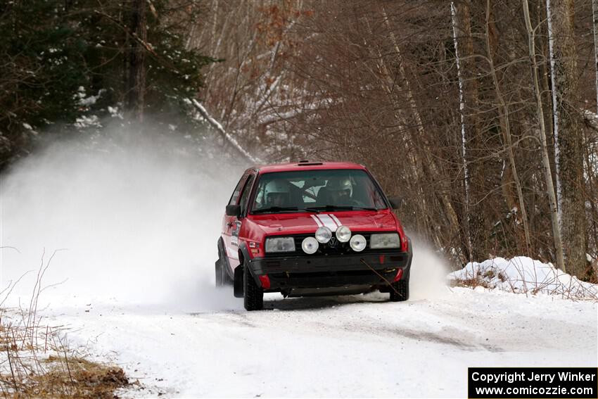 Nino Ortega / Peyton Goldenstein VW GTI on SS2, Nemadji Trail West I.
