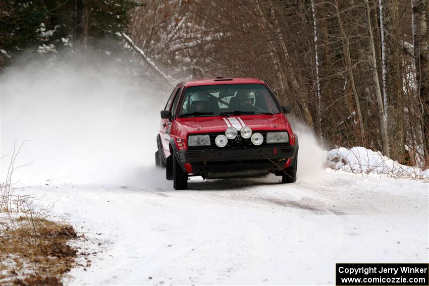 Nino Ortega / Peyton Goldenstein VW GTI on SS2, Nemadji Trail West I.