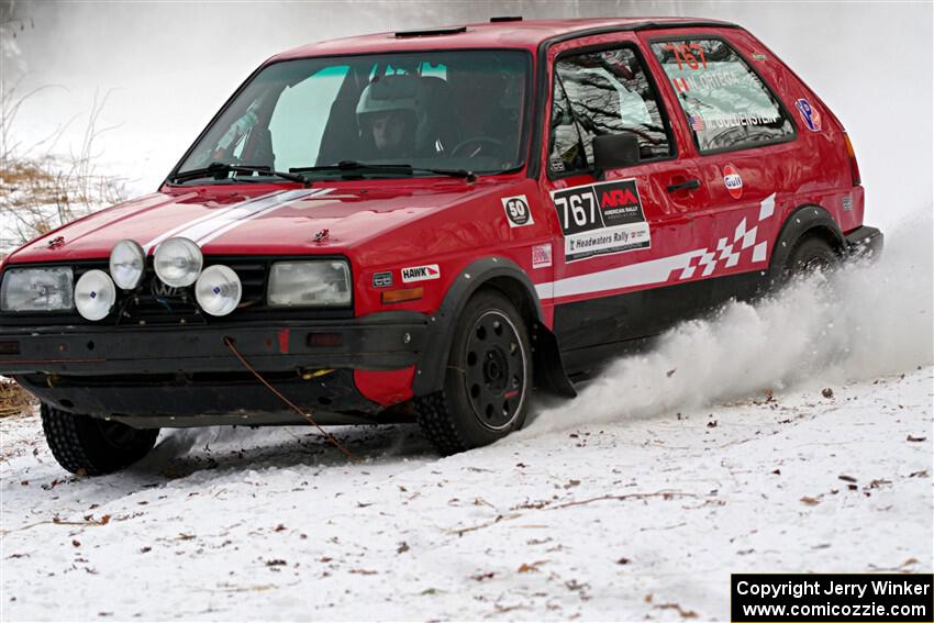 Nino Ortega / Peyton Goldenstein VW GTI on SS2, Nemadji Trail West I.