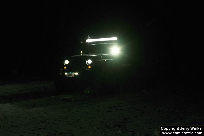 A Jeep Wrangler sweeps SS4, Nemadji Trail West II.