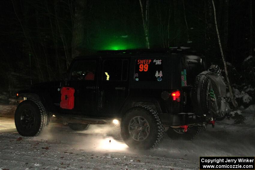 A Jeep Wrangler sweeps SS4, Nemadji Trail West II.