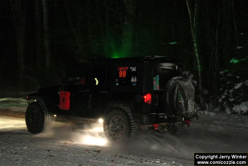 A Jeep Wrangler sweeps SS4, Nemadji Trail West II.