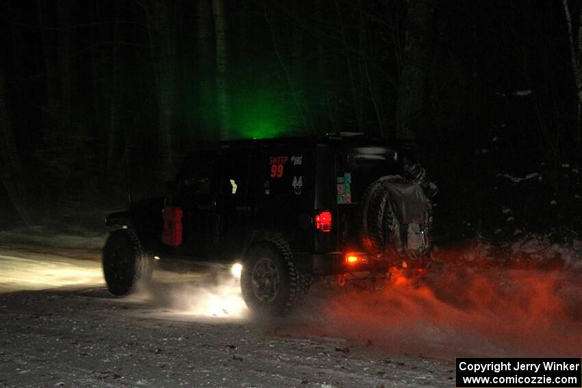 A Jeep Wrangler sweeps SS4, Nemadji Trail West II.