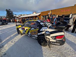 Ethan Hunter / Alex Augustine Subaru Impreza pulls into parc expose.