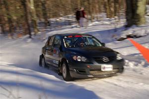 Sandy Liversidge / Tiago Lourenco Mazda Speed 3 on SS13, Sage Creek-Vondette.