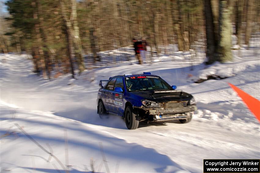 Evan Mosley / Brandon Opperthauser Subaru WRX on SS13, Sage Creek-Vondette.