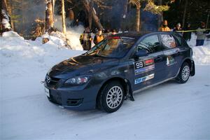 Sandy Liversidge / Tiago Lourenco Mazda Speed 3 on SS15, Agren-Hunters II.