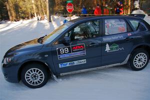 Sandy Liversidge / Tiago Lourenco Mazda Speed 3 on SS15, Agren-Hunters II.