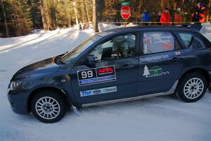 Sandy Liversidge / Tiago Lourenco Mazda Speed 3 on SS15, Agren-Hunters II.