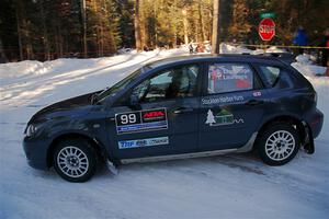 Sandy Liversidge / Tiago Lourenco Mazda Speed 3 on SS15, Agren-Hunters II.