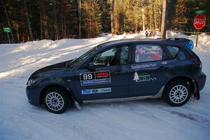 Sandy Liversidge / Tiago Lourenco Mazda Speed 3 on SS15, Agren-Hunters II.