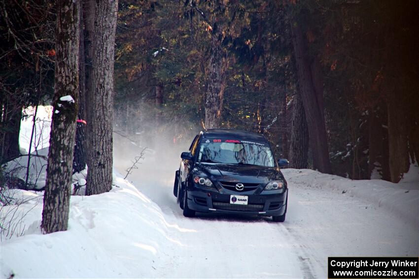 Sandy Liversidge / Tiago Lourenco Mazda Speed 3 on SS15, Agren-Hunters II.