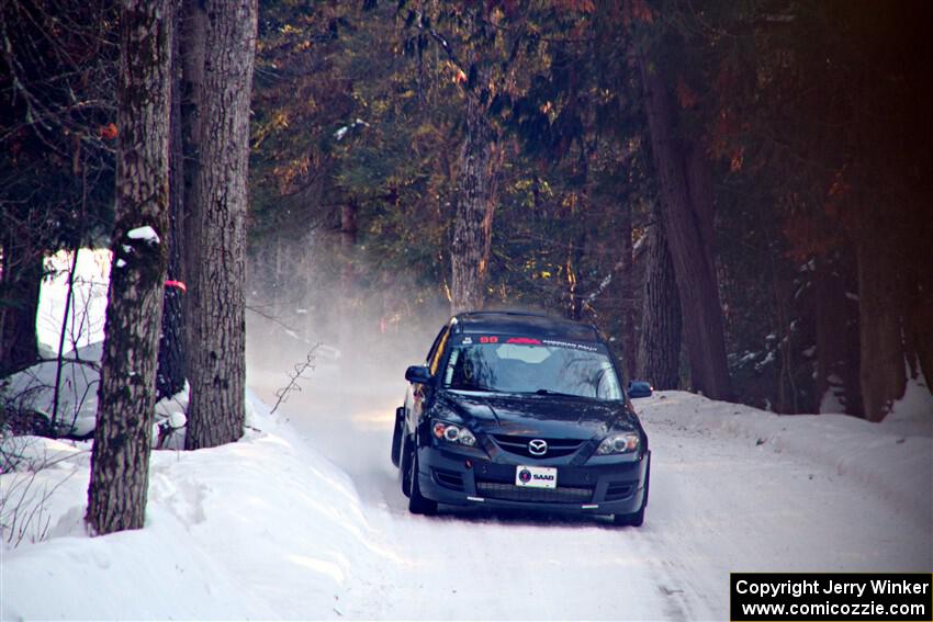Sandy Liversidge / Tiago Lourenco Mazda Speed 3 on SS15, Agren-Hunters II.