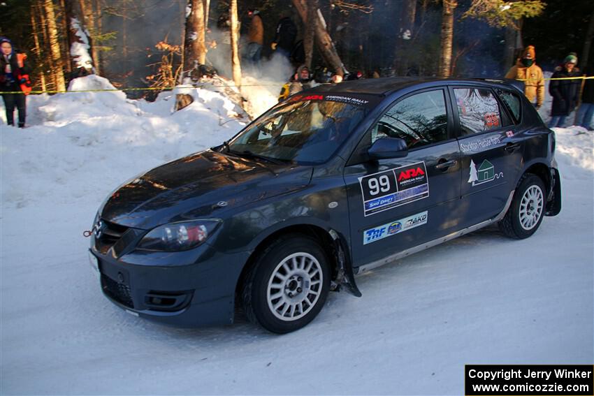 Sandy Liversidge / Tiago Lourenco Mazda Speed 3 on SS15, Agren-Hunters II.