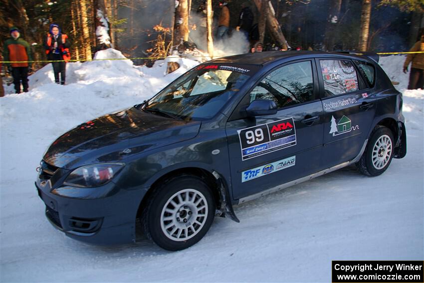 Sandy Liversidge / Tiago Lourenco Mazda Speed 3 on SS15, Agren-Hunters II.