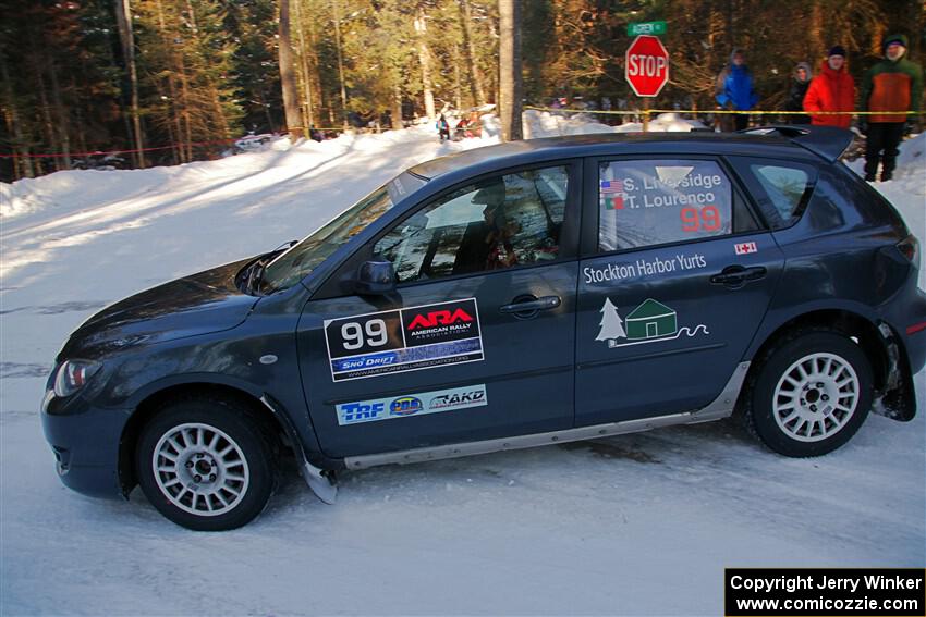 Sandy Liversidge / Tiago Lourenco Mazda Speed 3 on SS15, Agren-Hunters II.