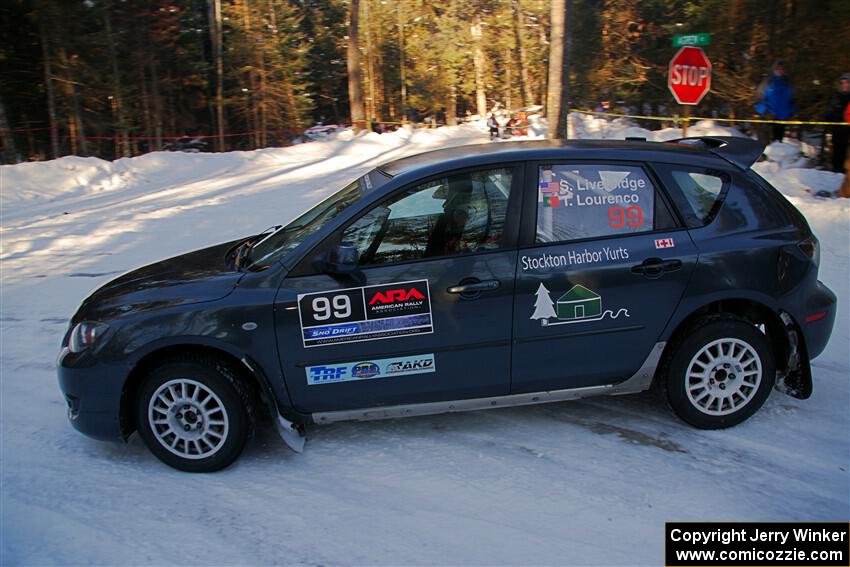 Sandy Liversidge / Tiago Lourenco Mazda Speed 3 on SS15, Agren-Hunters II.