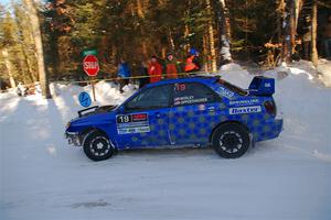 Evan Mosley / Brandon Opperthauser Subaru WRX on SS15, Agren-Hunters II.