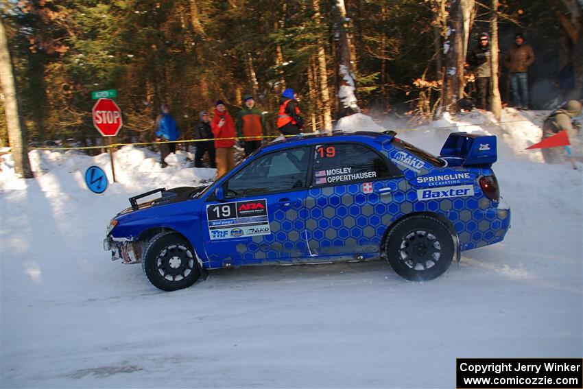Evan Mosley / Brandon Opperthauser Subaru WRX on SS15, Agren-Hunters II.
