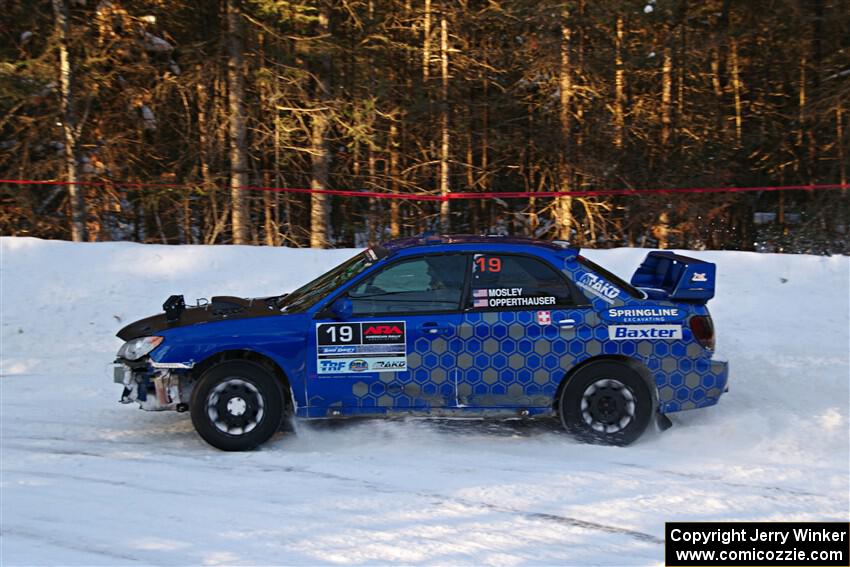 Evan Mosley / Brandon Opperthauser Subaru WRX on SS15, Agren-Hunters II.