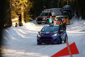 Imogen Thompson / Steve Harrell Ford Fiesta on SS15, Agren-Hunters II.