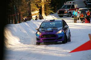 Imogen Thompson / Steve Harrell Ford Fiesta on SS15, Agren-Hunters II.