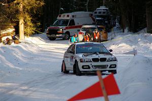Steve Rowlands / Tessa Jordan BMW 330i on SS15, Agren-Hunters II.
