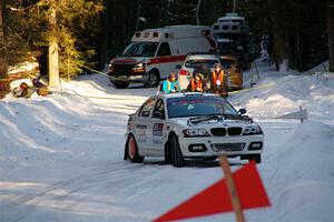 Steve Rowlands / Tessa Jordan BMW 330i on SS15, Agren-Hunters II.
