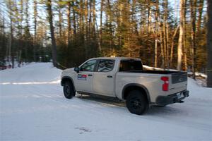 A Chevy Silverado pickup sweeps SS15, Agren-Hunters II.