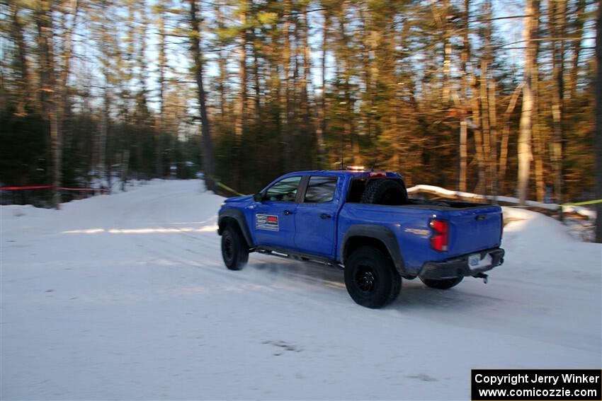 A Chevy Colorado pickup sweeps SS15, Agren-Hunters II.
