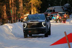 A Chevy Silverado pickup sweeps SS15, Agren-Hunters II.