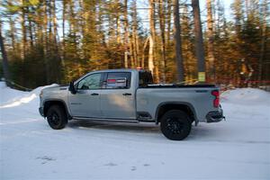 A Chevy Silverado pickup sweeps SS15, Agren-Hunters II.