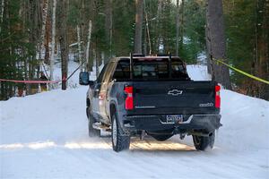 A Chevy Silverado pickup sweeps SS15, Agren-Hunters II.