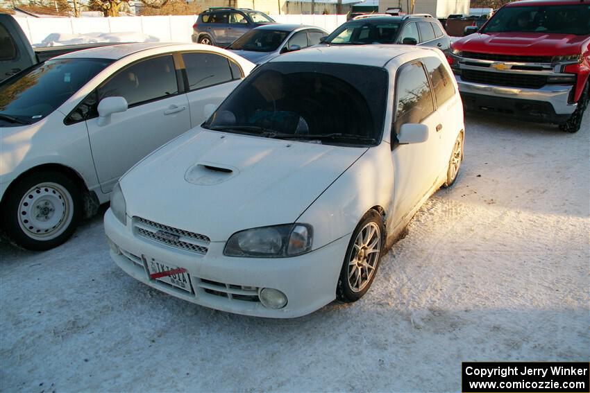 A Toyota Starlet Glanza V was at the event.