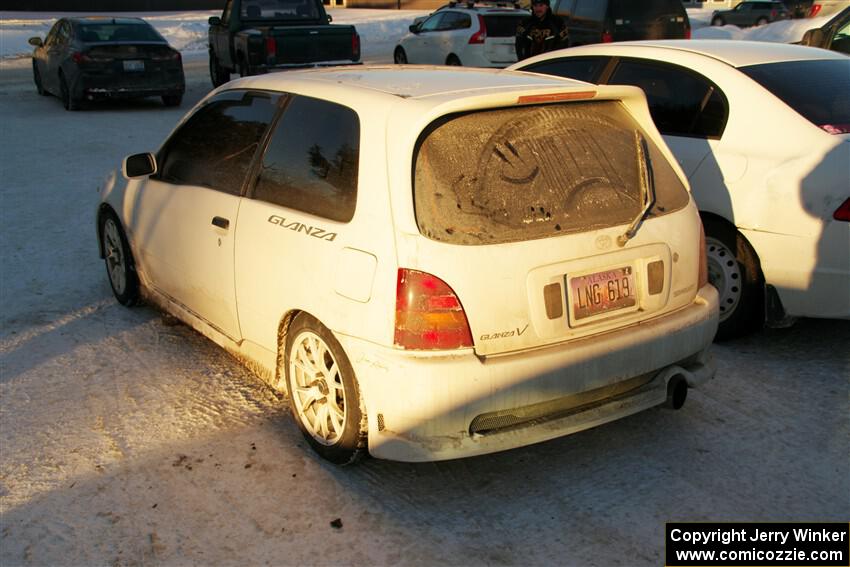 A Toyota Starlet Glanza V was at the event.