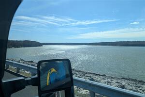 Crossing the Missouri River.