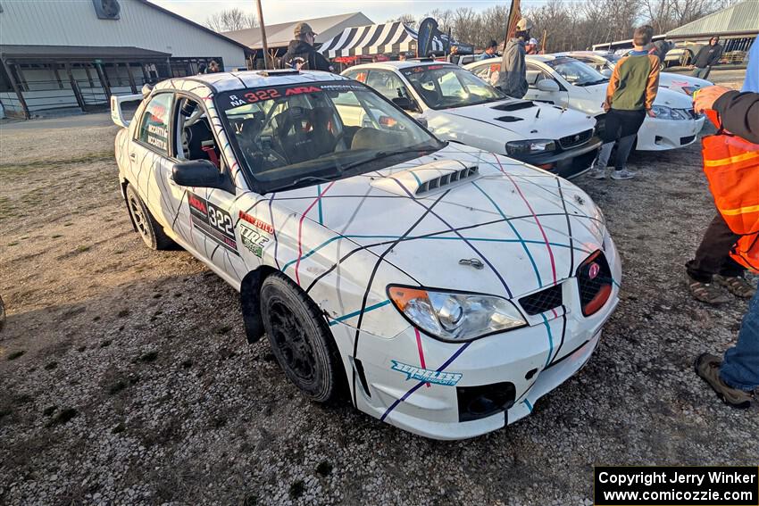 Ian McCarty / Hailey McCarty Subaru Impreza 2.5RS at Thursday night's RallyFest.