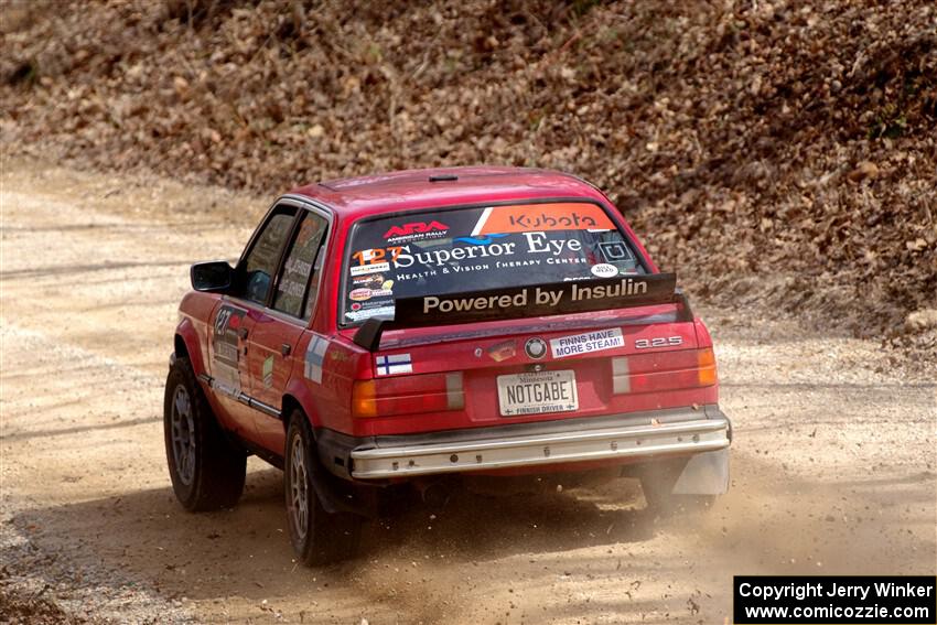 Levi Johnson / Griffin Johnson BMW 325e on SS1, Hazel Creek I.